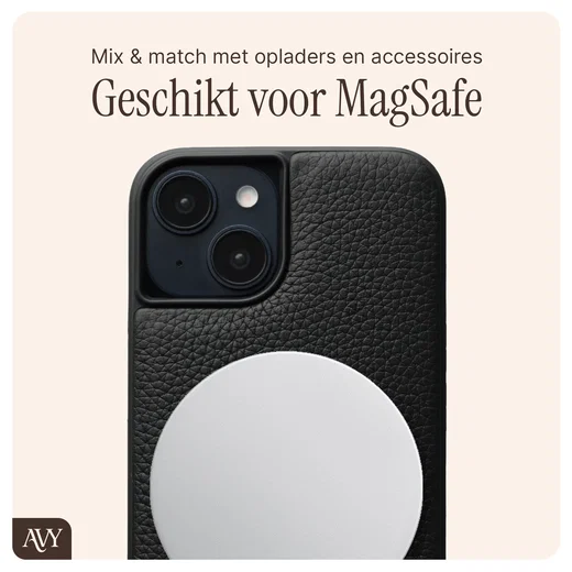 AVY Apple iPhone 15 - Essential Kit - Zwart - Long Leather afbeelding 8
