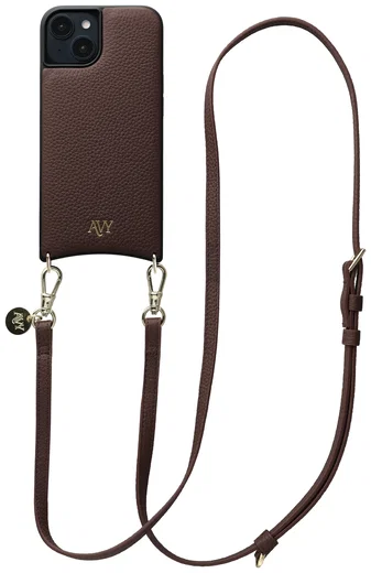 AVY Apple iPhone 15 - Essential Kit - Chocolate - Long Leather afbeelding 1