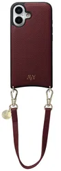AVY Apple iPhone 16 - Essential Kit - Burgundy - Short Leather afbeelding