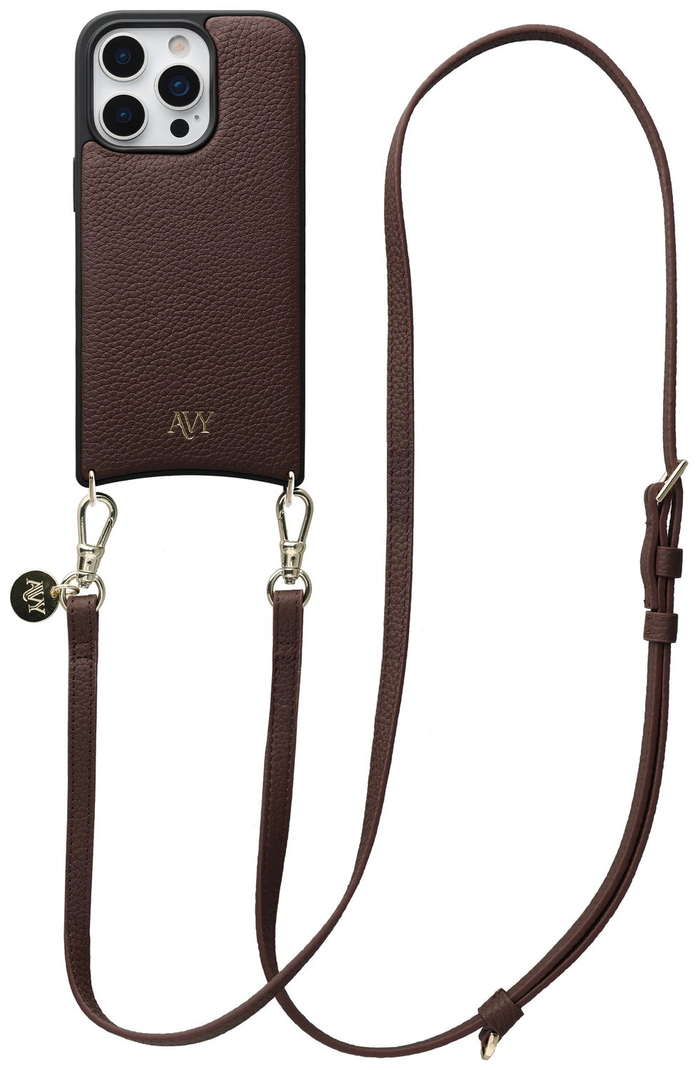 AVY Apple iPhone 16 Pro - Essential Kit - Chocolate - Long Leather afbeelding 1