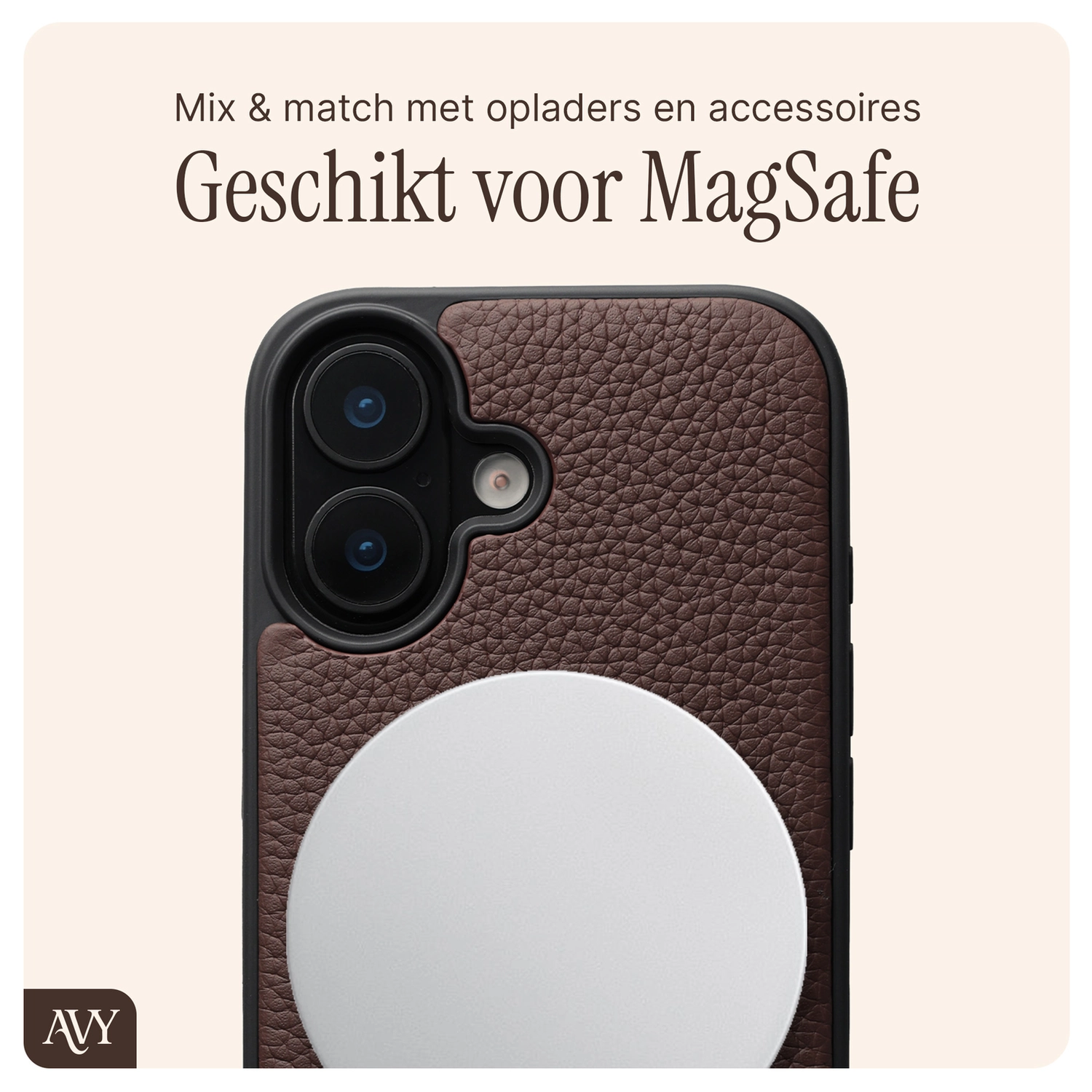 AVY Apple iPhone 17 - Essential Kit - Chocolate - Long Leather afbeelding 9