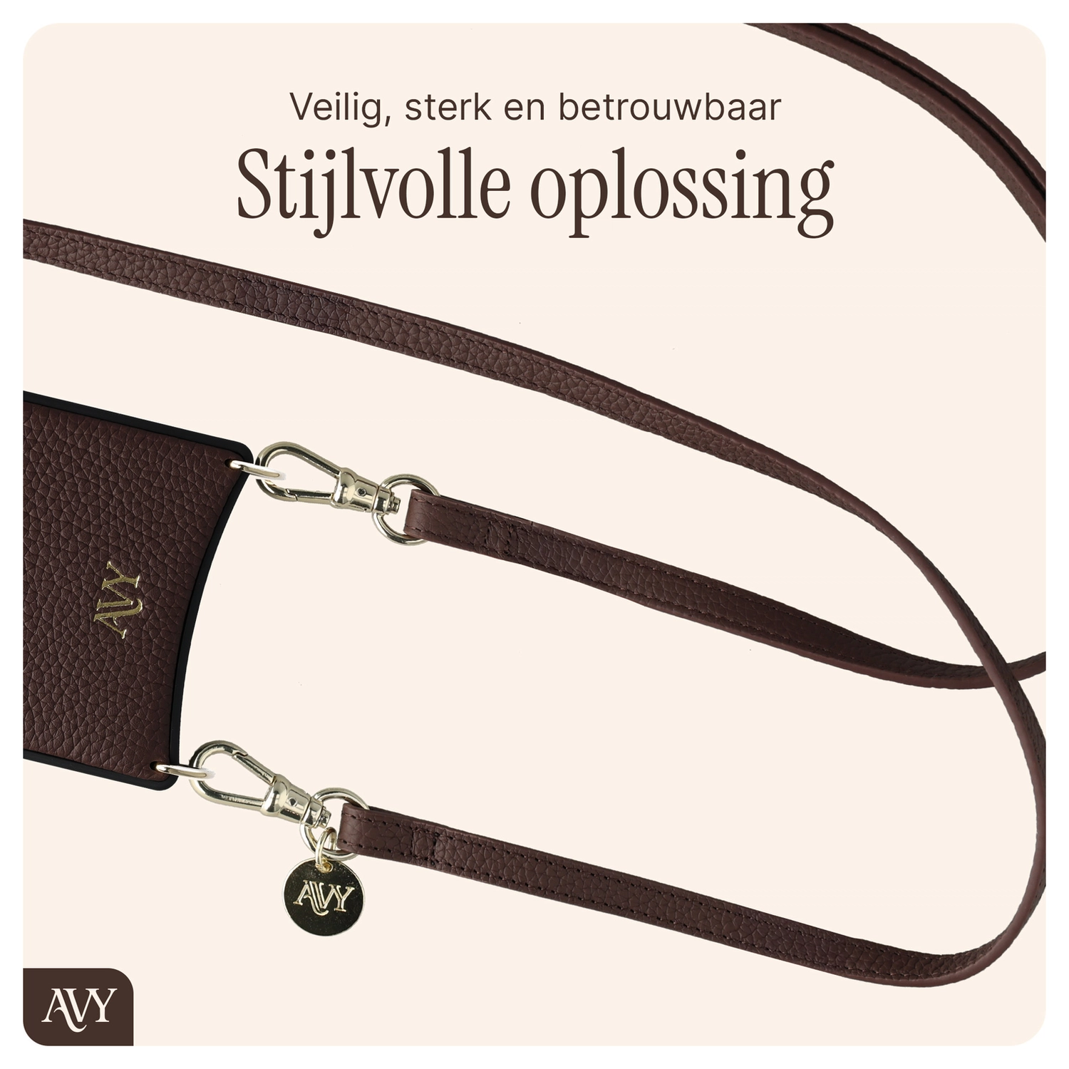 AVY Apple iPhone 17 - Essential Kit - Chocolate - Long Leather afbeelding 10