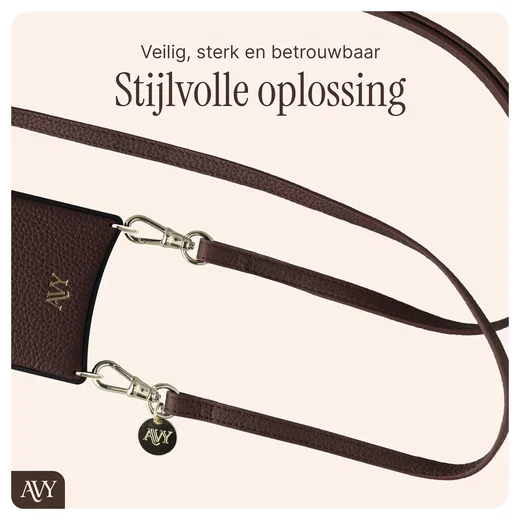AVY Apple iPhone 17 - Essential Kit - Chocolate - Long Leather afbeelding 10