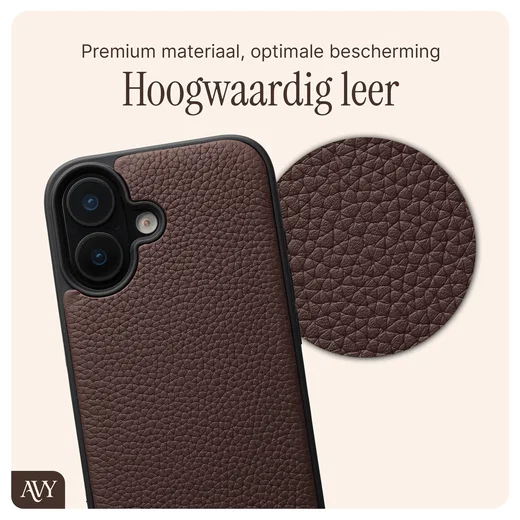 AVY Apple iPhone 17 - Essential Kit - Chocolate - Long Leather afbeelding 7