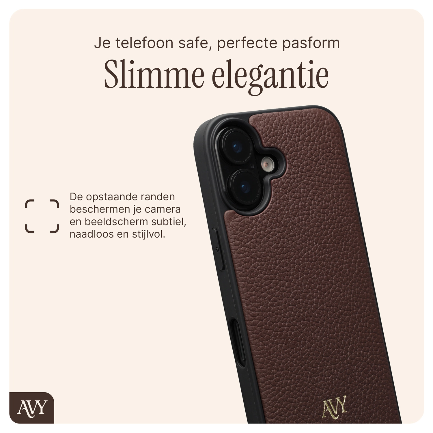 AVY Apple iPhone 17 - Essential Kit - Chocolate - Long Leather afbeelding 8