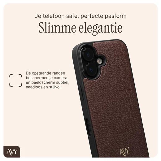 AVY Apple iPhone 17 - Essential Kit - Chocolate - Long Leather afbeelding 8