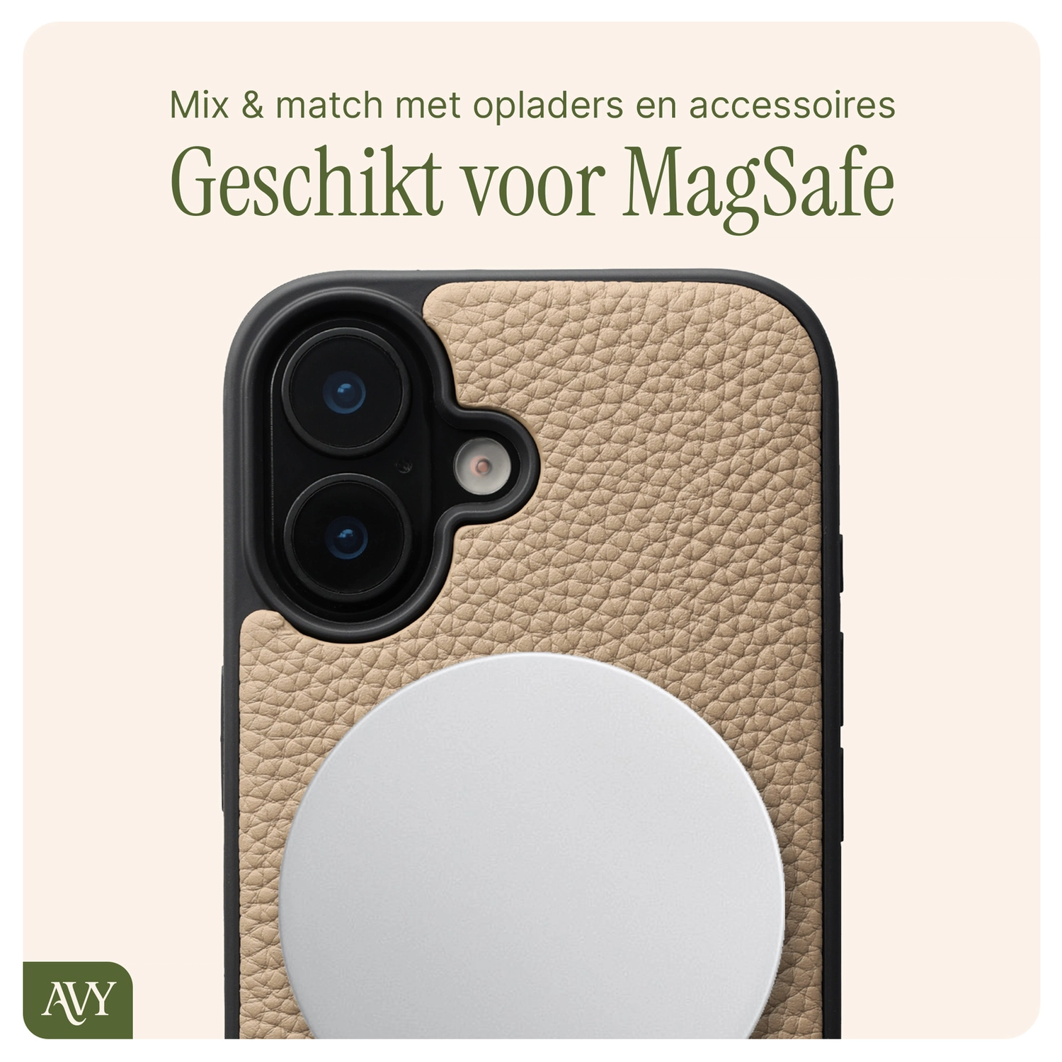 AVY Apple iPhone 17 - Essential Kit - Beige - Long Leather afbeelding 7