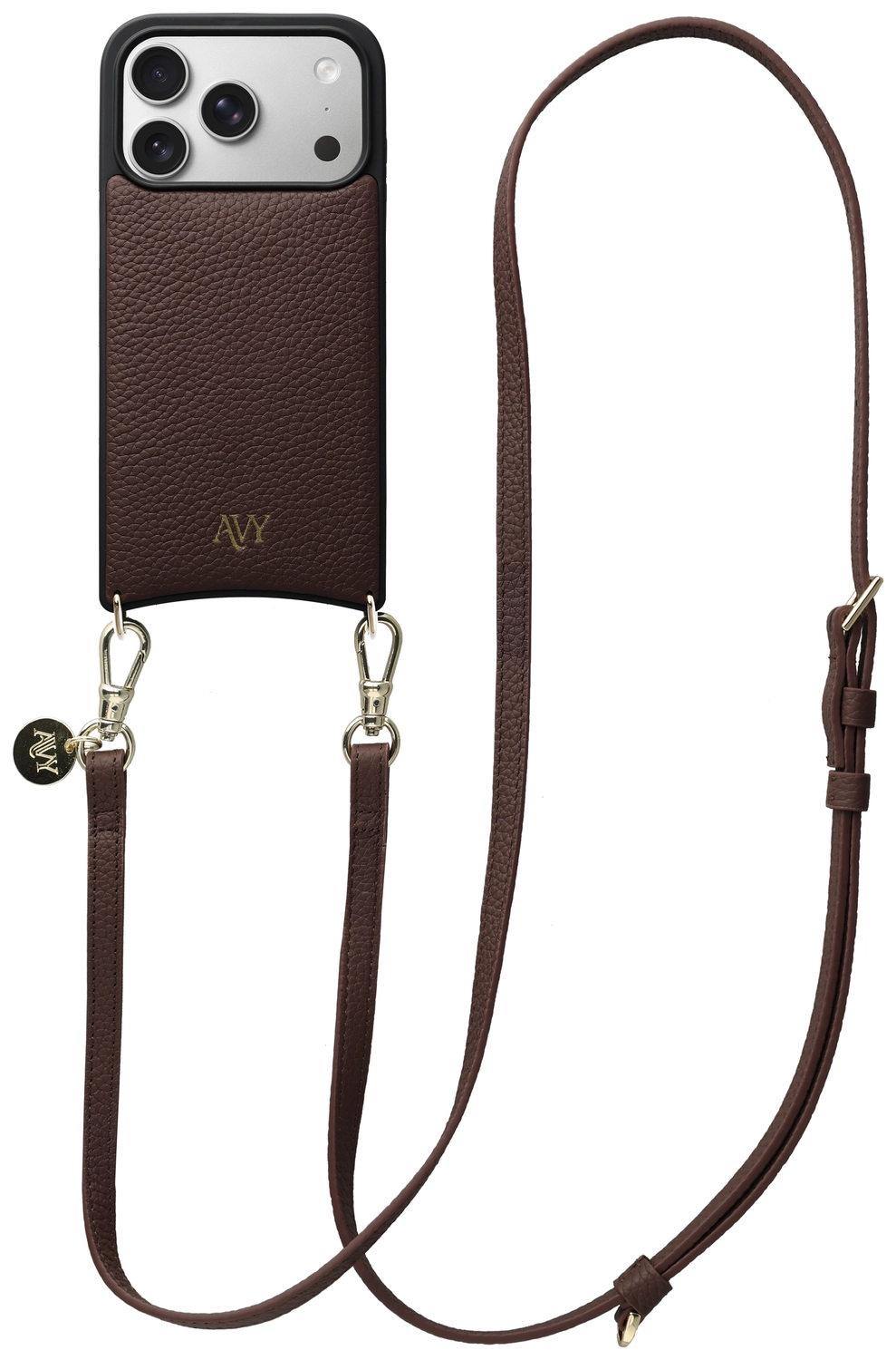 AVY Apple iPhone 17 Pro - Essential Kit - Chocolate - Long Leather afbeelding 1