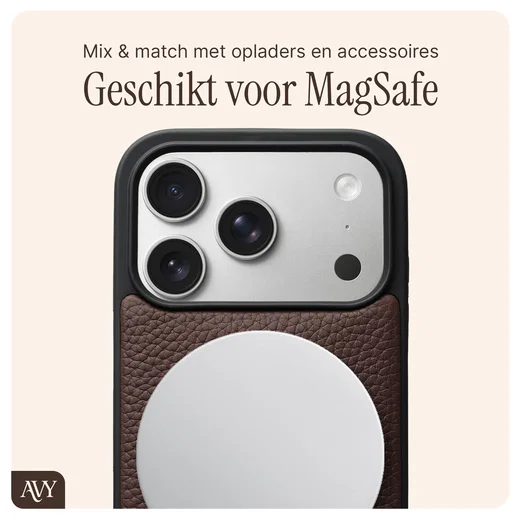 AVY Apple iPhone 17 Pro - Essential Kit - Chocolate - Long Leather afbeelding 9