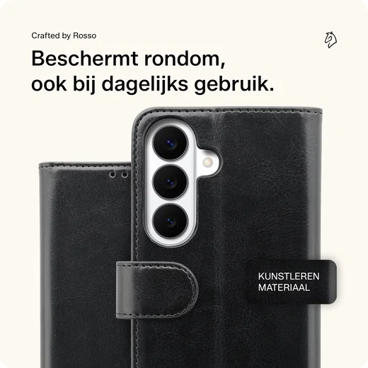 Rosso Element Samsung Galaxy S26 Hoesje Book Case Wallet Zwart afbeelding 3