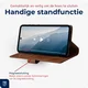 Rosso Deluxe Samsung Galaxy S26 Hoesje Echt Leer Book Case Bruin afbeelding 10