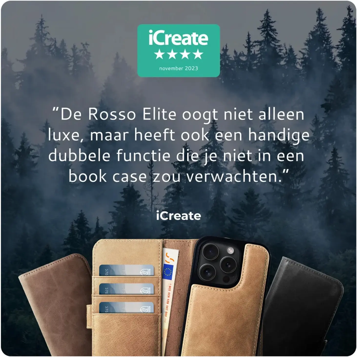 Rosso Elite Samsung Galaxy S26 Hoesje met MagSafe Book Case Echt Leer Zwart afbeelding 5