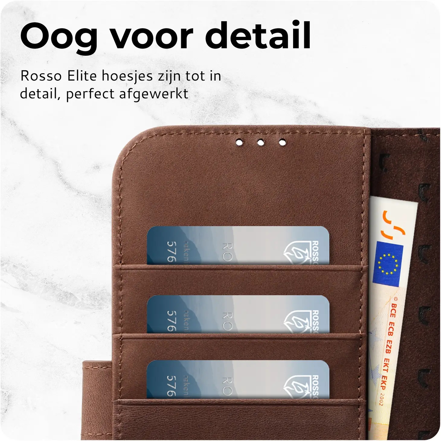 Rosso Elite Samsung Galaxy S26 Hoesje met MagSafe Book Case Echt Leer Bruin afbeelding 6