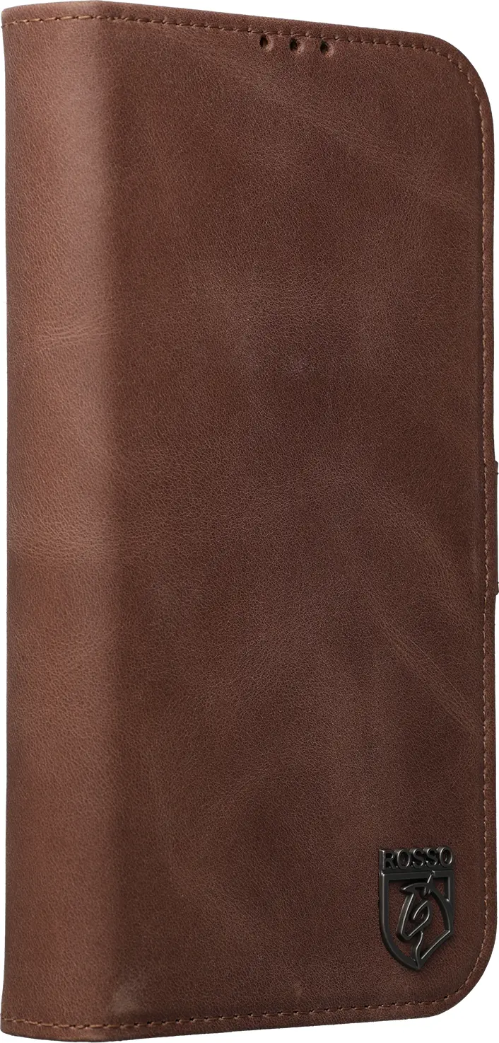 Rosso Elite Samsung Galaxy S26 Hoesje met MagSafe Book Case Echt Leer Bruin afbeelding 12