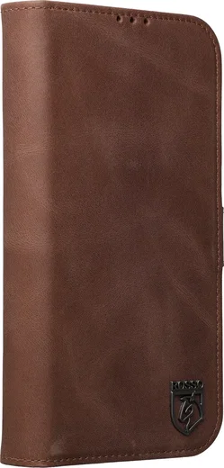 Rosso Elite Samsung Galaxy S26 Hoesje met MagSafe Book Case Echt Leer Bruin afbeelding 12