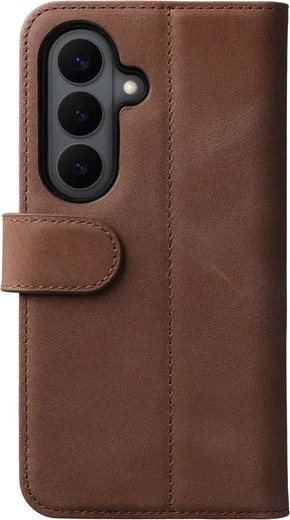 Rosso Elite Samsung Galaxy S26 Hoesje met MagSafe Book Case Echt Leer Bruin afbeelding 9