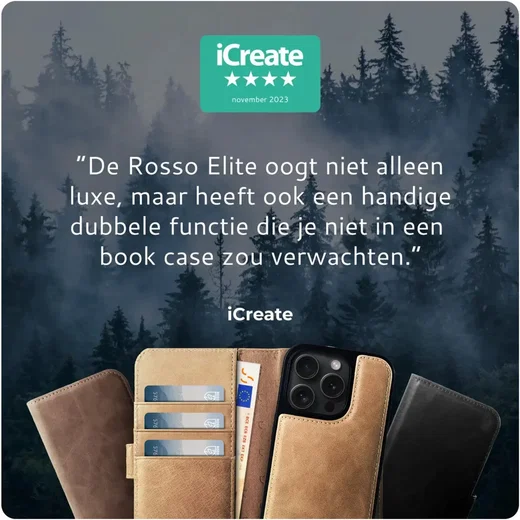 Rosso Elite Samsung Galaxy S26 Hoesje met MagSafe Book Case Echt Leer Bruin afbeelding 5