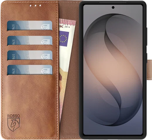 Rosso Element Samsung Galaxy S26 Ultra Hoesje Book Case Wallet Bruin afbeelding 11