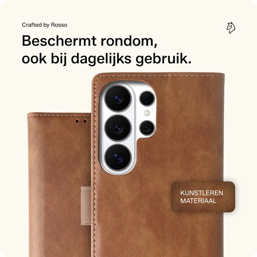 Rosso Element Samsung Galaxy S26 Ultra Hoesje Book Case Wallet Bruin afbeelding 2
