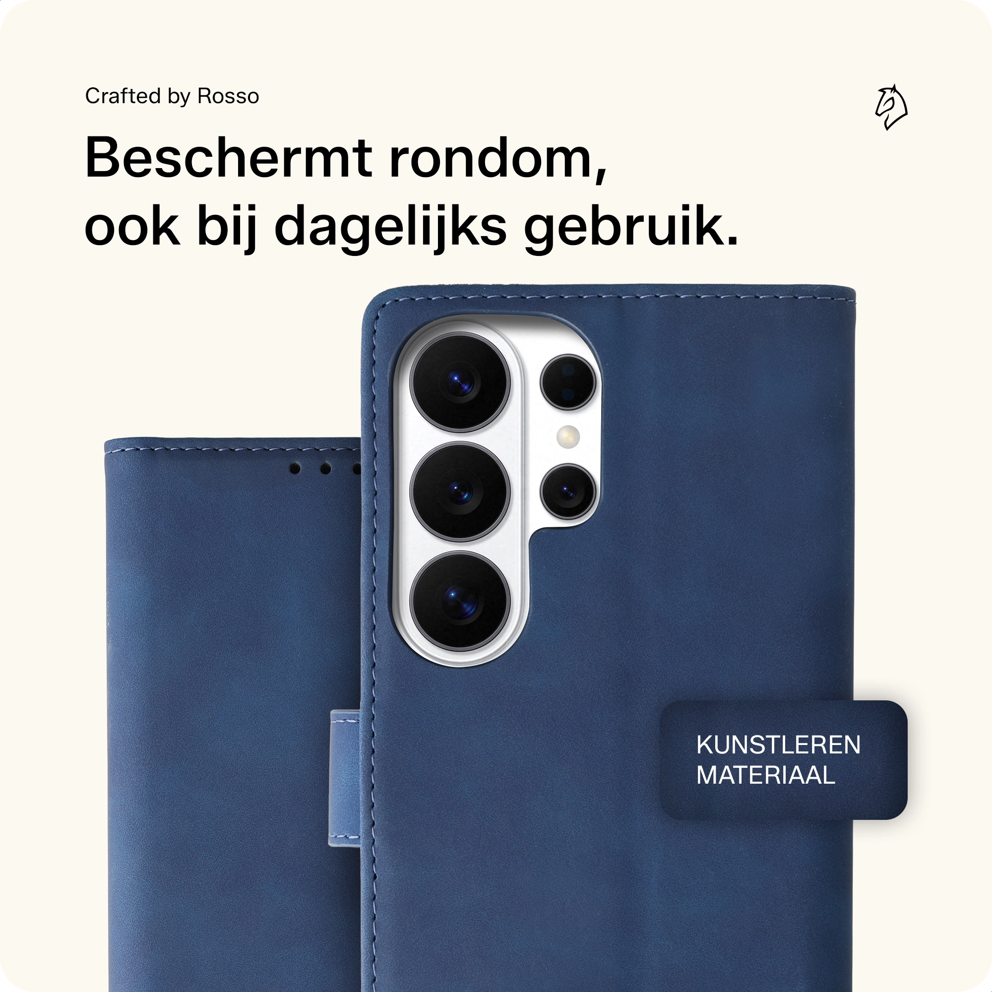 Rosso Element Samsung Galaxy S26 Ultra Hoesje Book Case Wallet Blauw afbeelding 2
