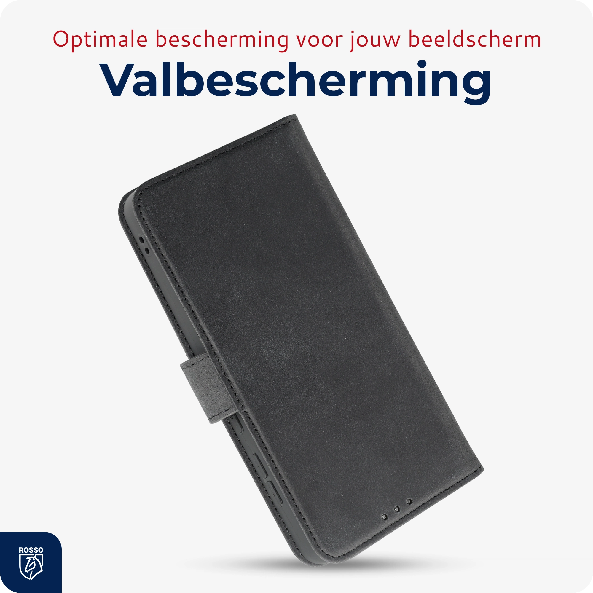 Rosso Deluxe Samsung Galaxy S26 Ultra Hoesje Echt Leer Book Case Zwart afbeelding 9