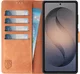 Rosso Deluxe Samsung Galaxy S26 Ultra Hoesje Echt Leer Book Case Bruin