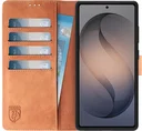 Rosso Deluxe Samsung Galaxy S26 Ultra Hoesje Echt Leer Book Case Bruin