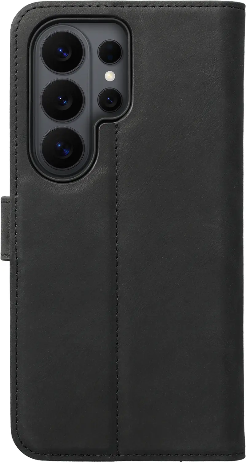 Rosso Elite Samsung S26 Ultra Hoesje met MagSafe Book Case Echt Leer Zwart afbeelding 9