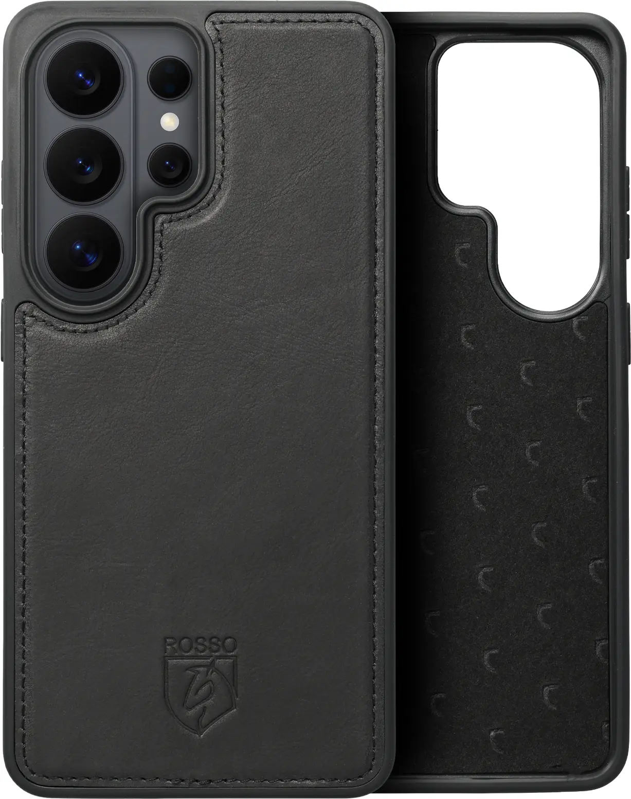 Rosso Elite Samsung S26 Ultra Hoesje met MagSafe Book Case Echt Leer Zwart afbeelding 8
