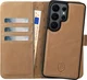 Rosso Elite Samsung S26 Ultra Hoesje met MagSafe Book Case Echt Leer Lichtbruin