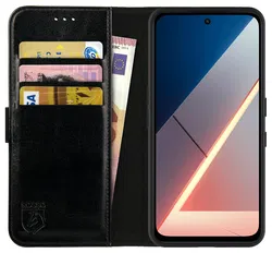 Rosso Element Xiaomi Poco M7 4G Hoesje Book Case Wallet Zwart afbeelding