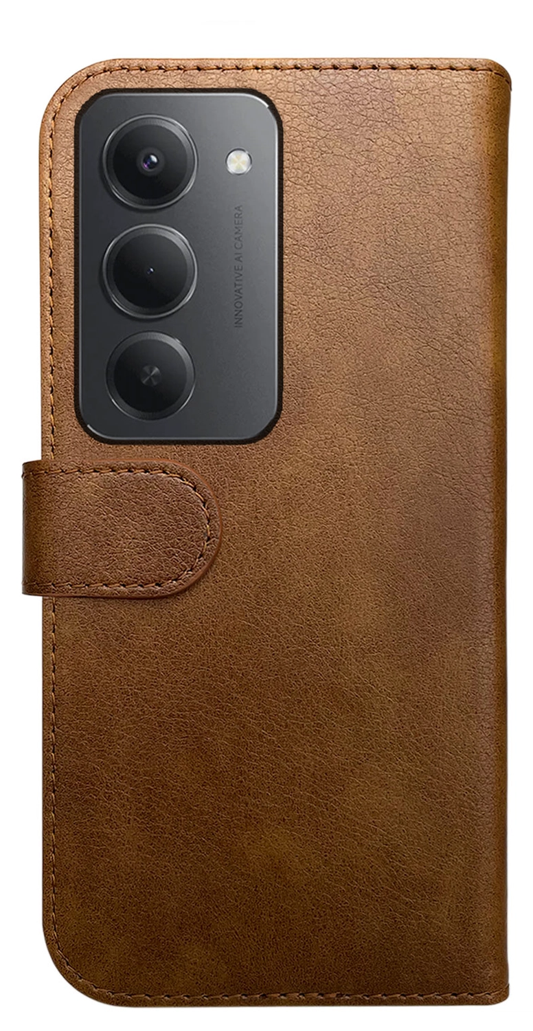 Rosso Element Xiaomi Redmi 15 4G Hoesje Book Case Wallet Bruin afbeelding 2