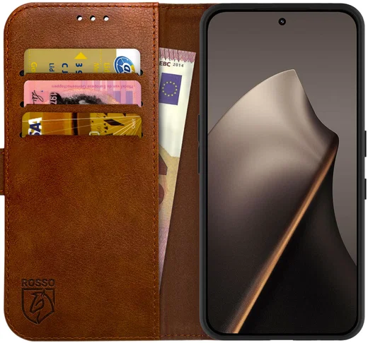 Rosso Element Xiaomi 15T Hoesje Book Case Wallet Bruin afbeelding 1
