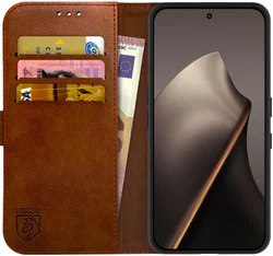 Rosso Element Xiaomi 15T Hoesje Book Case Wallet Bruin afbeelding