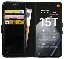 Rosso Element Xiaomi 15T Pro Hoesje Book Case Wallet Zwart afbeelding