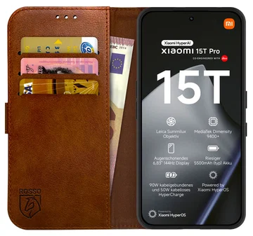 Rosso Element Xiaomi 15T Pro Hoesje Book Case Wallet Bruin