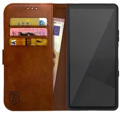 Rosso Element Sony Xperia 10 VII Hoesje Book Case Wallet Bruin afbeelding