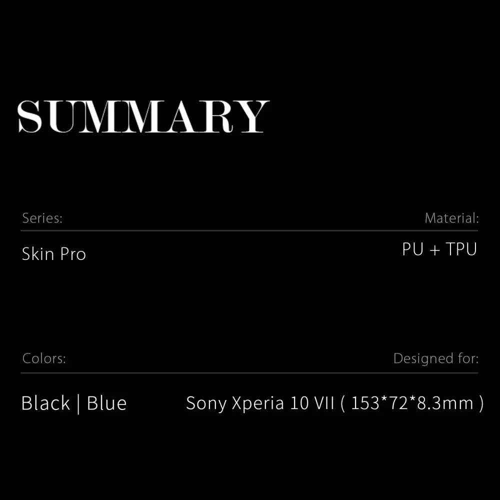 Dux Ducis Skin Pro Sony Xperia 10 VII Hoesje Portemonnee Book Case Zwart afbeelding 4