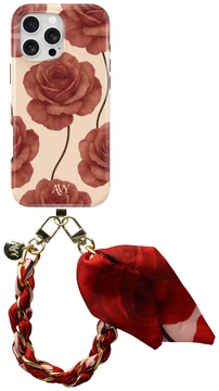 AVY Apple iPhone 15 Pro Max MagSafe Hoesje met Koord (32CM) Botanique Roses