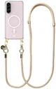 AVY Samsung Galaxy A56 / A36 Hoesje met Koord & MagSafe 130CM Tressé Beige