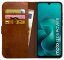Rosso Element Motorola G06 Power Hoesje Book Case Wallet Bruin