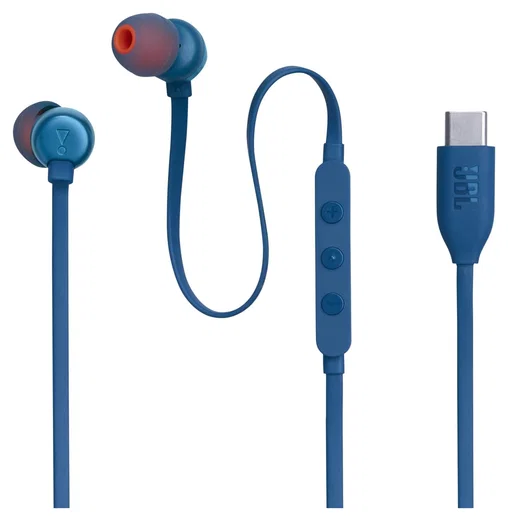 JBL Tune 310C Bedrade In-Ear USB-C Oordopjes met Microfoon Blauw afbeelding 1