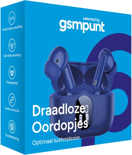 SBG Draadloze Oordopjes Noise Cancelling Bluetooth met Display Donker Blauw afbeelding 14