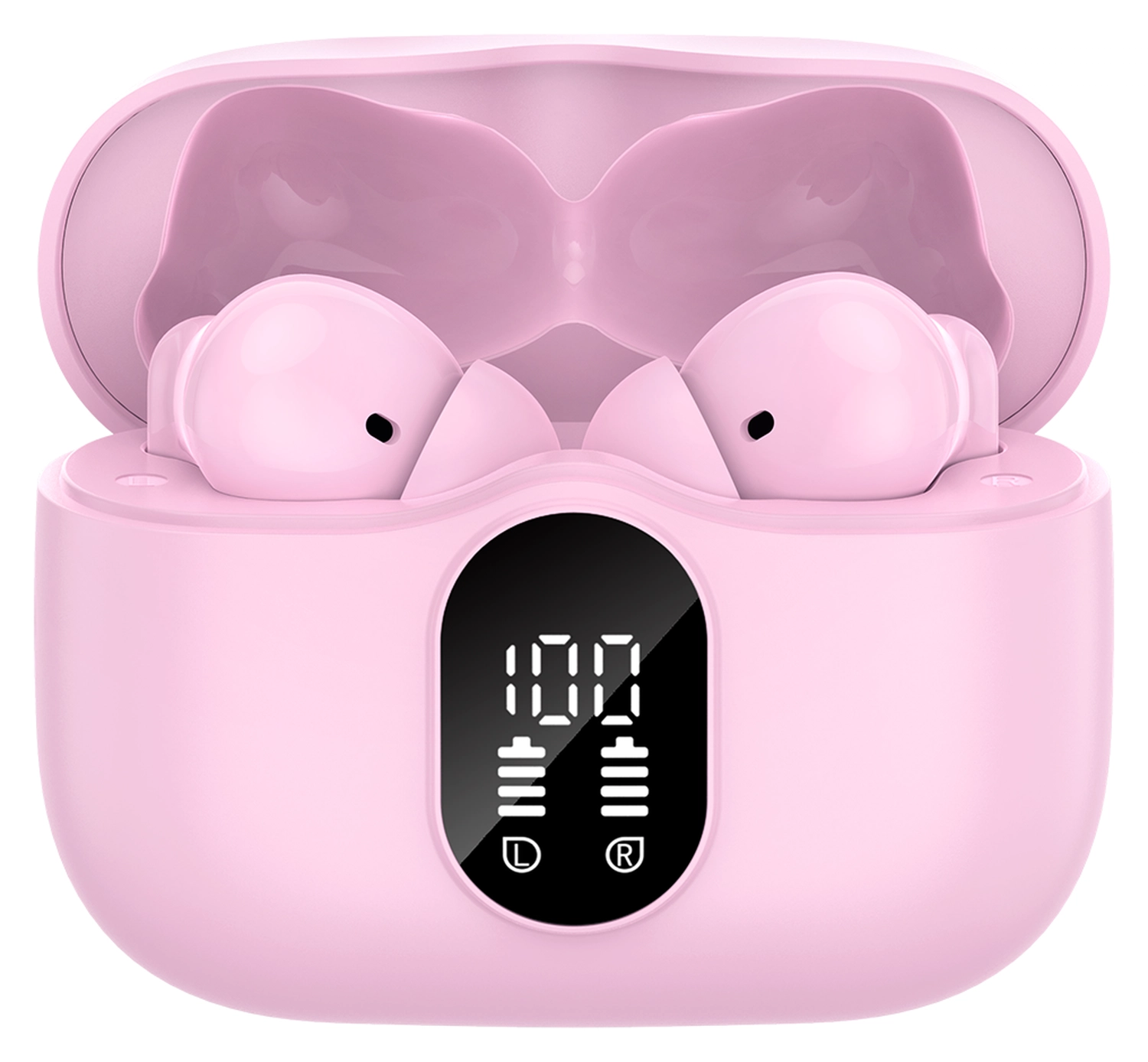 SBG Draadloze Oordopjes Noise Cancelling Bluetooth met Display Roze afbeelding 11
