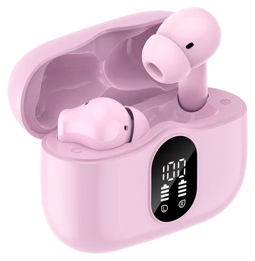 SBG Draadloze Oordopjes Noise Cancelling Bluetooth met Display Roze afbeelding 12