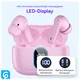SBG Draadloze Oordopjes Noise Cancelling Bluetooth met Display Roze afbeelding 6