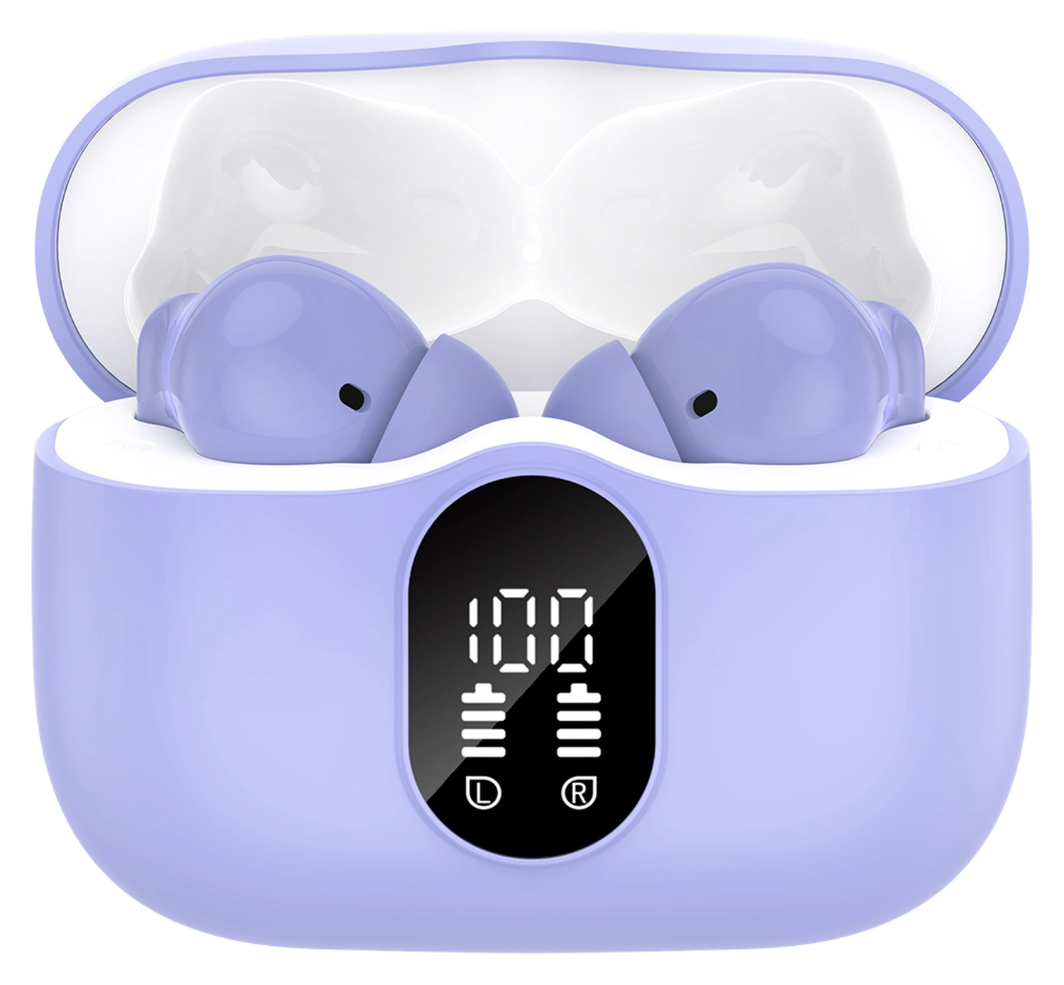 SBG Draadloze Oordopjes Noise Cancelling Bluetooth met Display Paars afbeelding 13