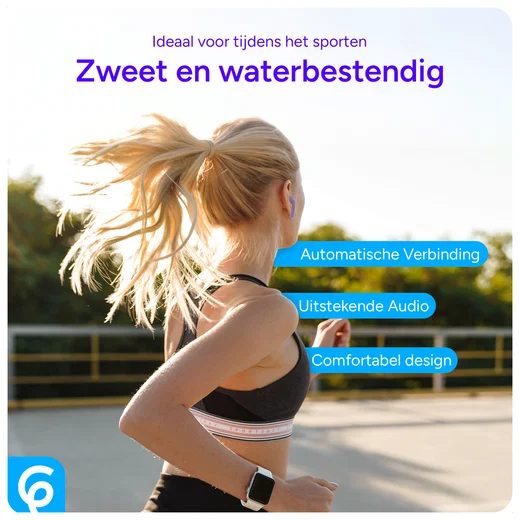 SBG Draadloze Oordopjes Noise Cancelling Bluetooth met Display Paars afbeelding 2
