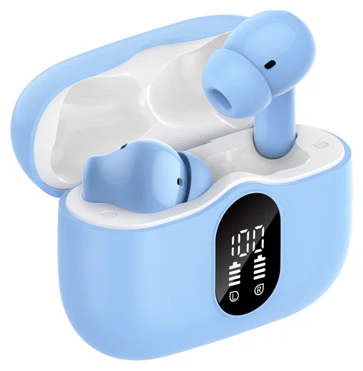 SBG Draadloze Oordopjes Noise Cancelling Bluetooth met Display Licht Blauw afbeelding 12