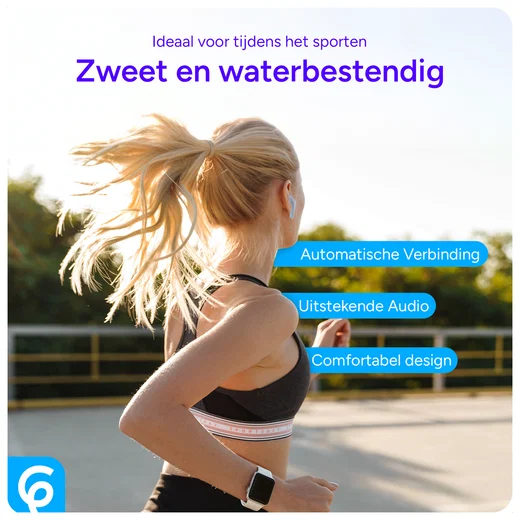 SBG Draadloze Oordopjes Noise Cancelling Bluetooth met Display Licht Blauw afbeelding 2